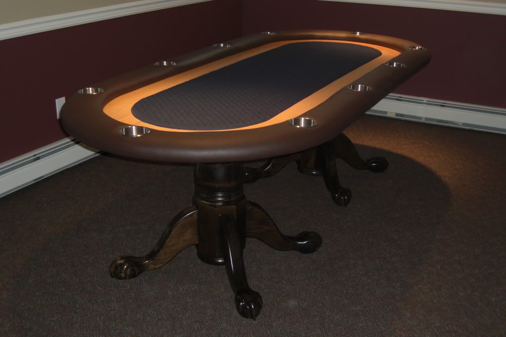Racetrack Poker Table w/ Maple peds.... Woodworking Talk